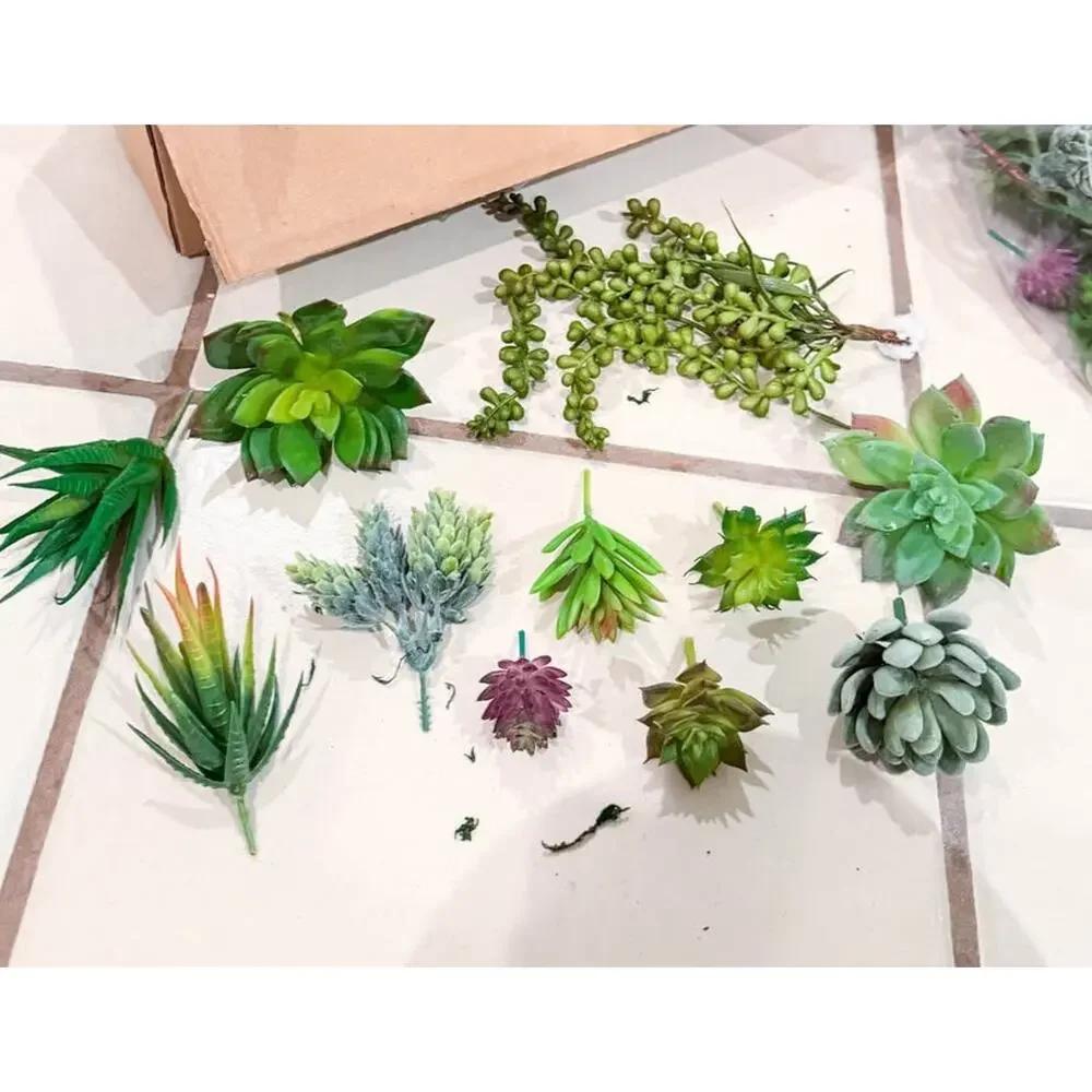 Artificial Faux Rubber Succulents - Batch of 11 Shown in First Photo